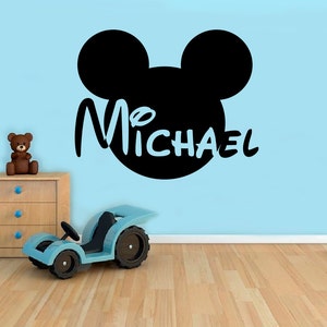 Mickey Mouse wall sticker Personalised any name boys wall art AFC4 DECAL DECOR 