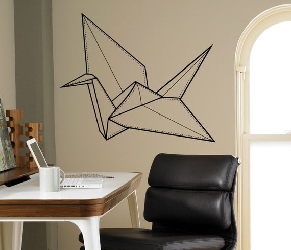 Origami Bird Wall Decal Vinyl Sticker Paper Model Art Decor Home Interior Room Custom Design Bedroom Ideas 8 Nii
