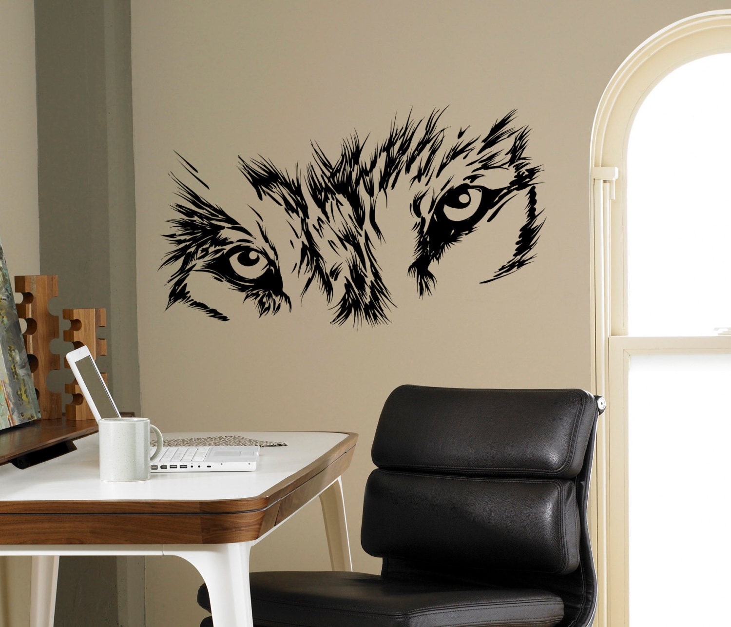 Wolf Eyes Wall Decal Beast Wild Animal Vinyl Sticker Home Decor Ideas ...