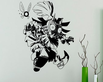 Legend of Zelda Wall Vinyl Decal Majora's Mask Wall Sticker Home Interior Bedroom Decor Kids Children Wall Design 17(zda)