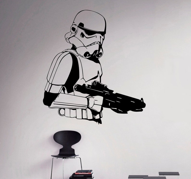 Stormtrooper Wall Vinyl Decal Star Wars Wall Sticker Wall Etsy Australia