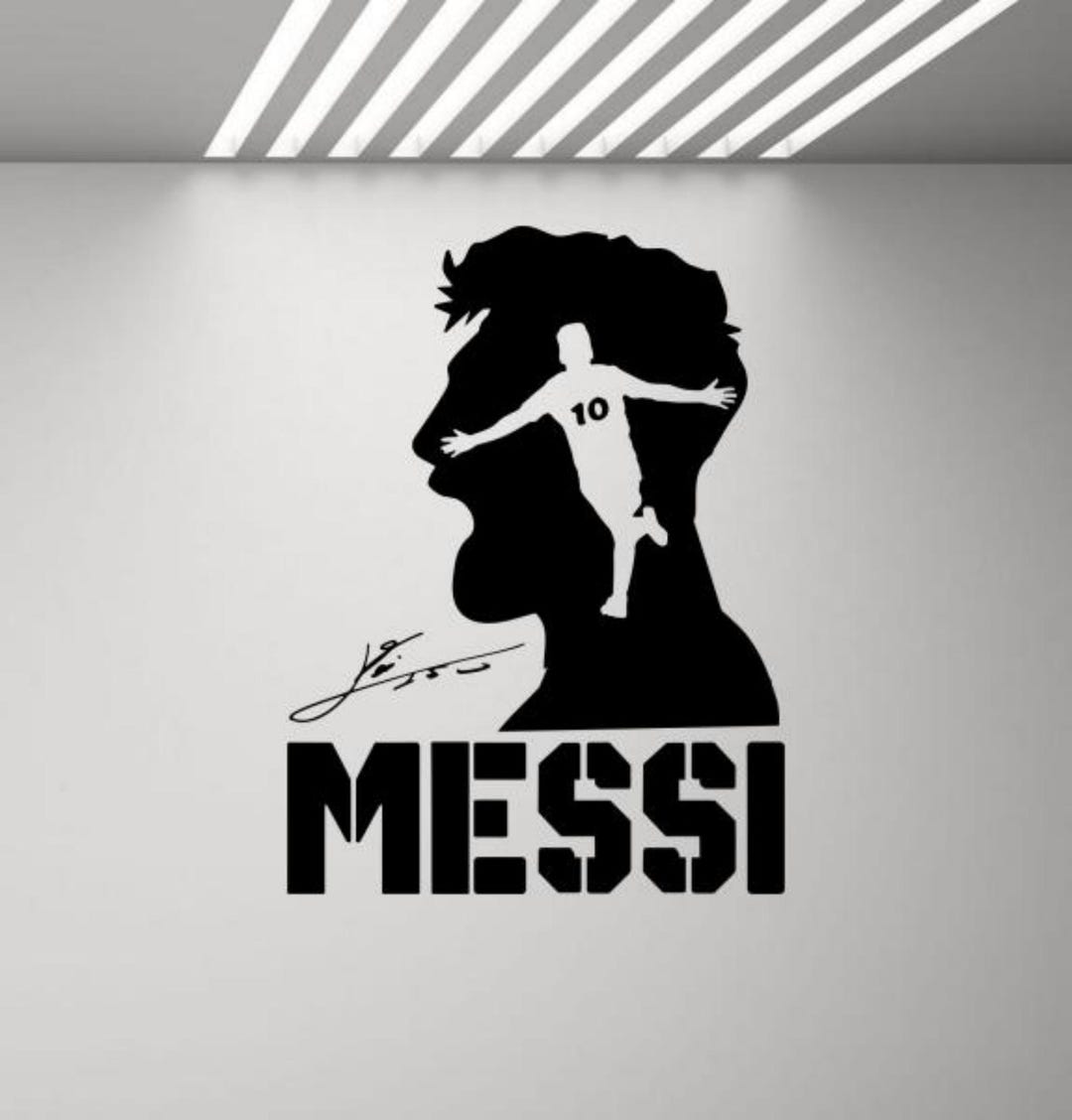Mess Si Sticker Design Messi Wall Decal Vinyl Sticker Sign Art Decor Interior Stencil Mural ...