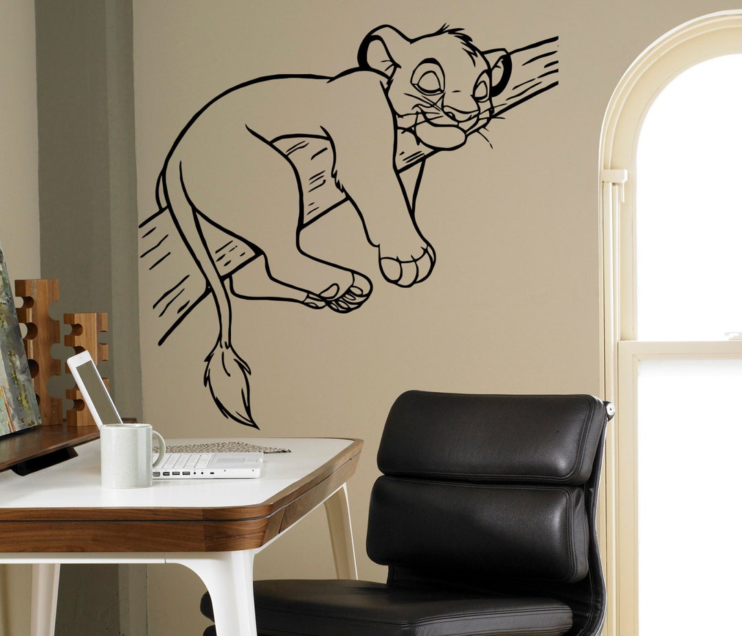 Simba Lion King Wall Vinyl Decal Disney Cartoons Wall Sticker Wall Home ...