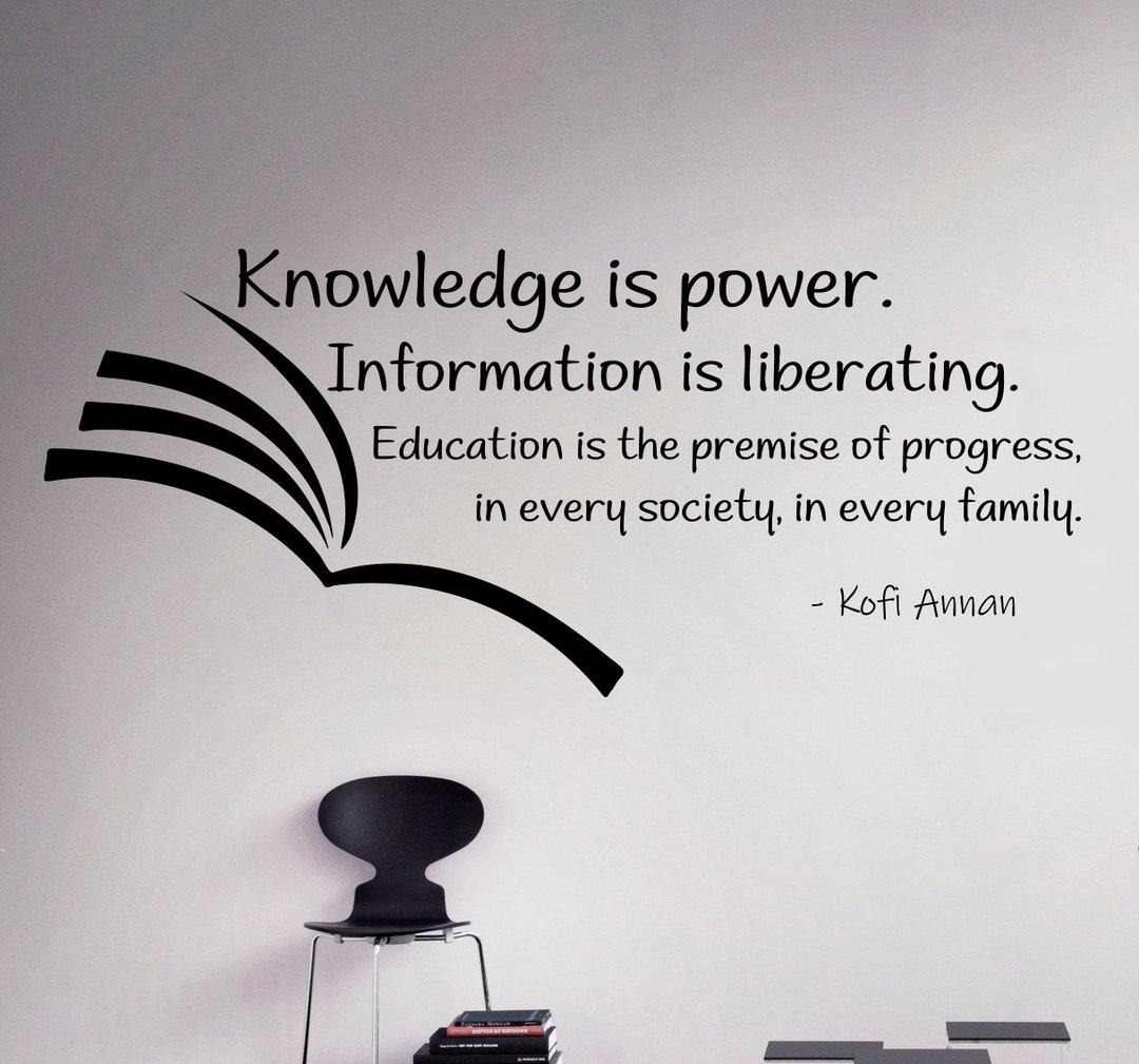 Knowledge is Power Wall Vinyl Decal Sticker Motivational Quotes