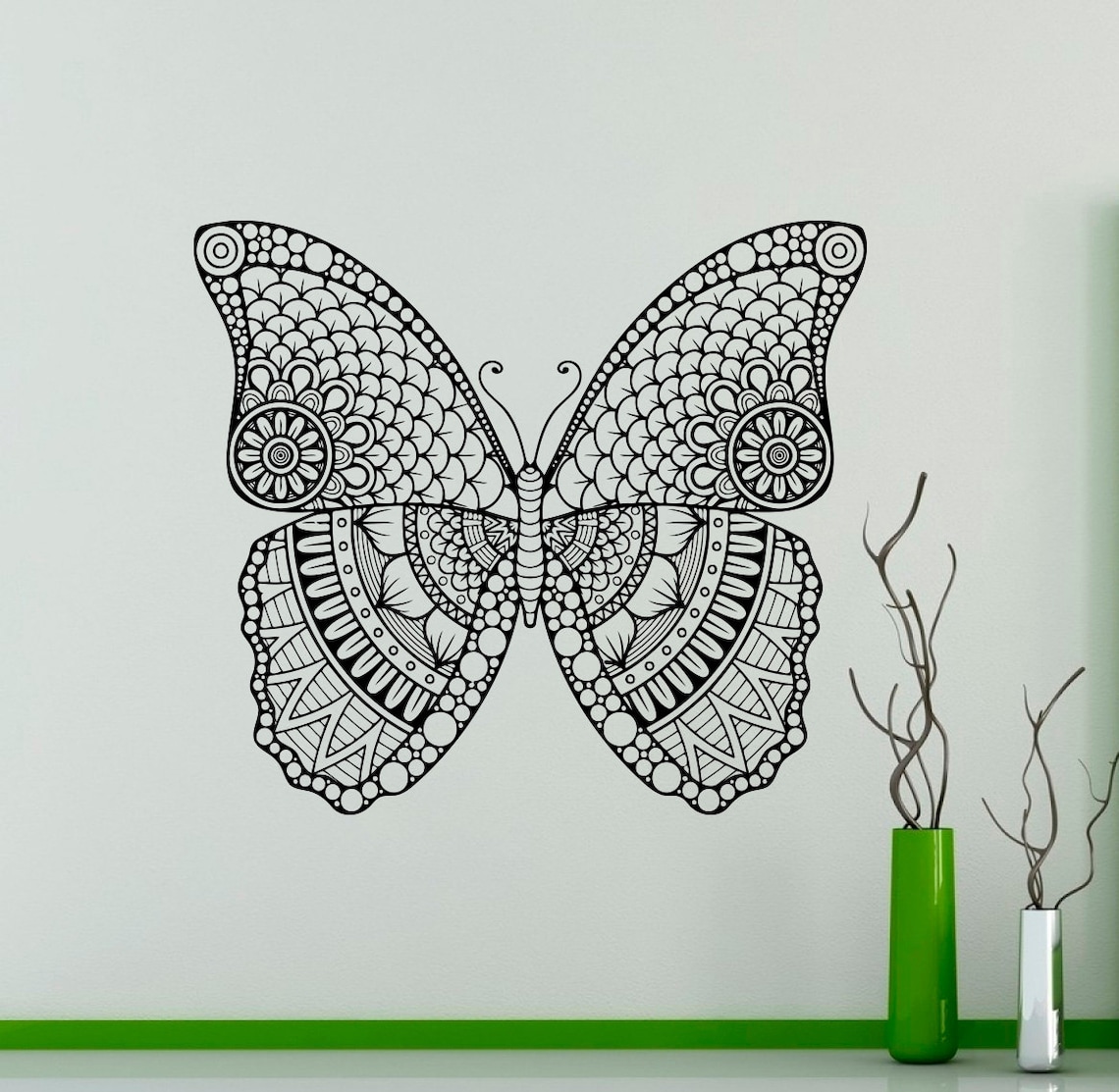 Cute Butterfly Wall Vinyl Decal Butterfly Wings Wall Sticker Etsy