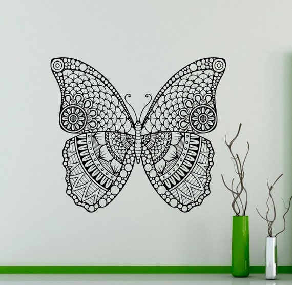cute butterfly wall vinyl decal butterfly wings wall sticker | etsy