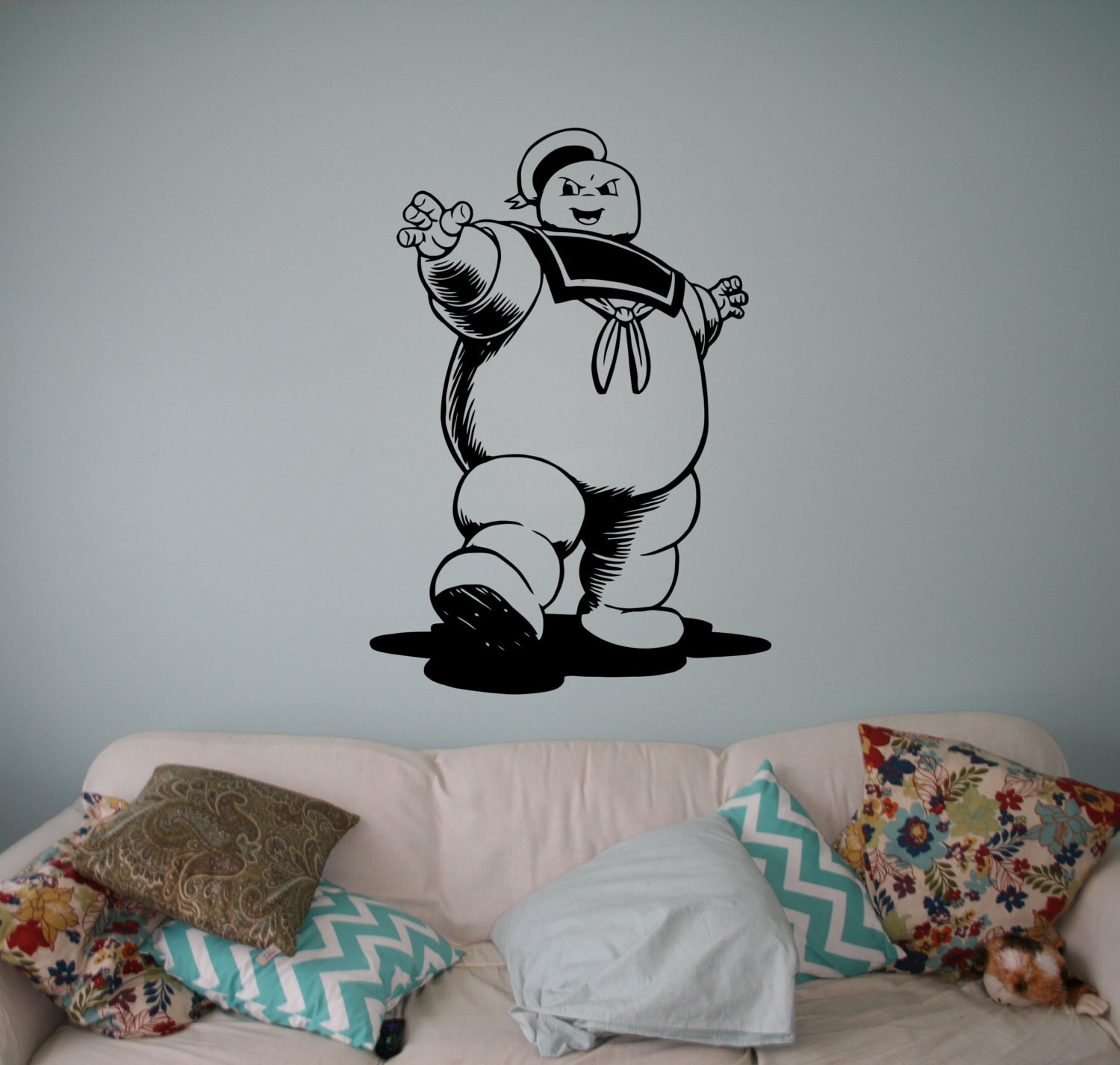 Stay Puft Marshmallow Man Vinyl Decal Ghostbusters Wall Etsy