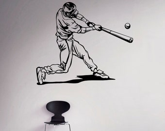 May include: Black and white silhouette of a baseball player swinging a bat with a ball in the air.