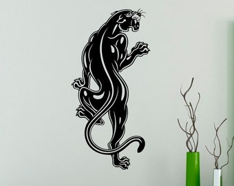 Black Panther Wall Vinyl Decal Sticker Wild Cat Animals Home Art Decor Living Room Murals Housewares Removable Design 12(nth)