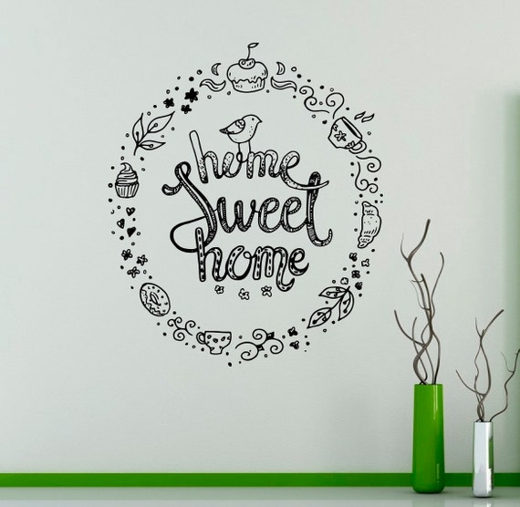 Decoracion De La Pared Interior De Hogar Dulce Hogar Pared Etsy