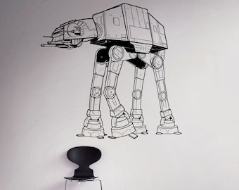 AT AT Walker Wall Vinyl Decal Star Wars Wall Sticker Home Interior Living Room Bedroom Decor Removable Custom Stickers 2(atat)