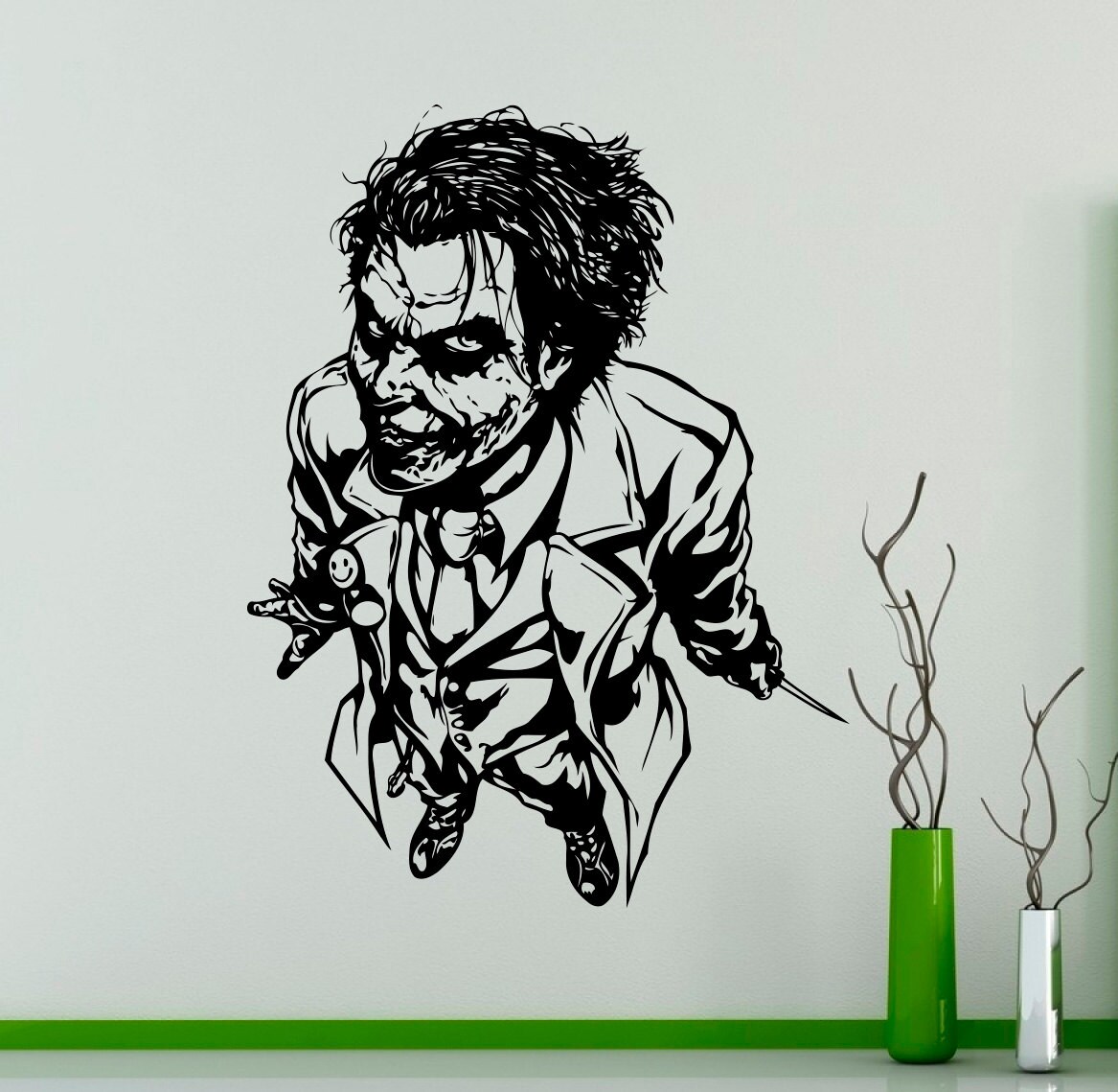 Comics Wall Decal Joker Vinyl Sticker Batman Art Decor Home Etsy