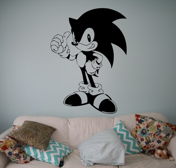 Sonic Wall Vinyl Decal Comics Hero Wall Sticker Home Interior Bedroom Decor Kids Room Wall Design 23 Snc