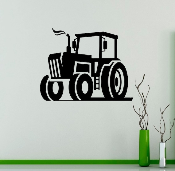 Traktor Vinyl Aufkleber Farm Wand Aufkleber Kinderzimmer Innenwand Graphics  Schlafzimmer Kinder Kinderzimmer Wand Kunst 7(tkr)