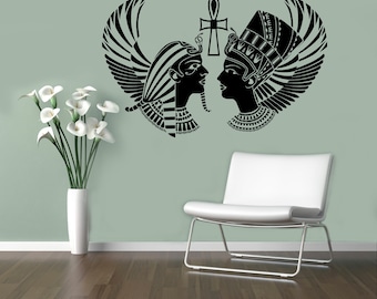 Muurtattoo Egyptische goden heilig symbool vinylsticker interieur oude Egypte muur decor muurschildering huishoudelijke artikelen 3(egp)