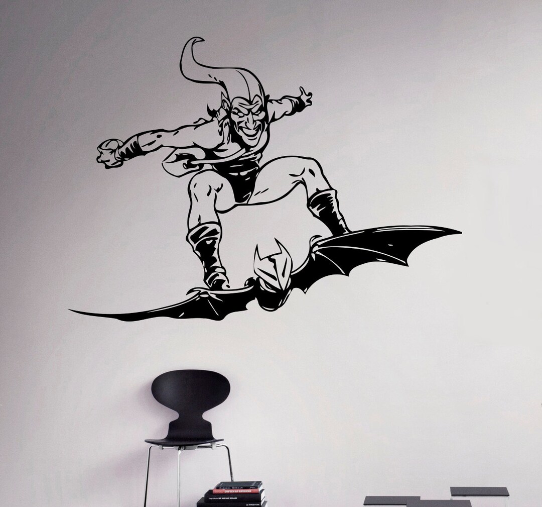 Green Goblin Wall Decal Comics Supervillain Wall Vinyl Sticker Home Decor  Ideas Interior Wall Art 2ggb 