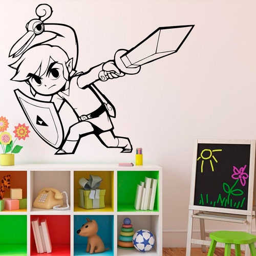 Princess Zelda Wall Vinyl Decal Legend of Zelda Wall Sticker Etsy