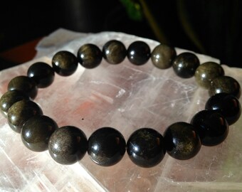 Gold Obsidian Bracelet