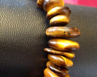 Tiger's Eye bracelet - large beads - Men or women's