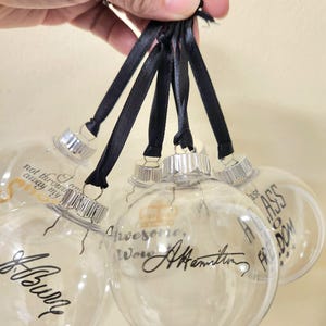 Set of 6 Hamilton themed Christmas ornaments, Broadway themed  Floating Ornaments, Christmas tree decoration