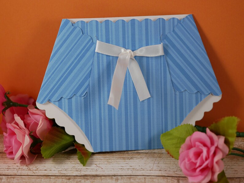 Baby Shower Blue Diaper Invitation Baby Shower Invitation Diaper Invitation Cards New Baby Announcement Cards
