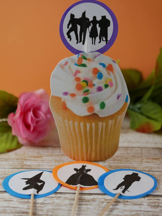 The Wizard Of Oz Cupcake Toppers Cupcake Picks The Wizard Of Etsy