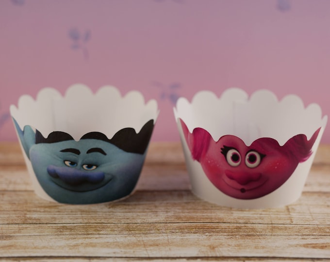 Trolls Cupcake Wrappers - Trolls Wrappers - Poppy Cupcake Wrapper ...