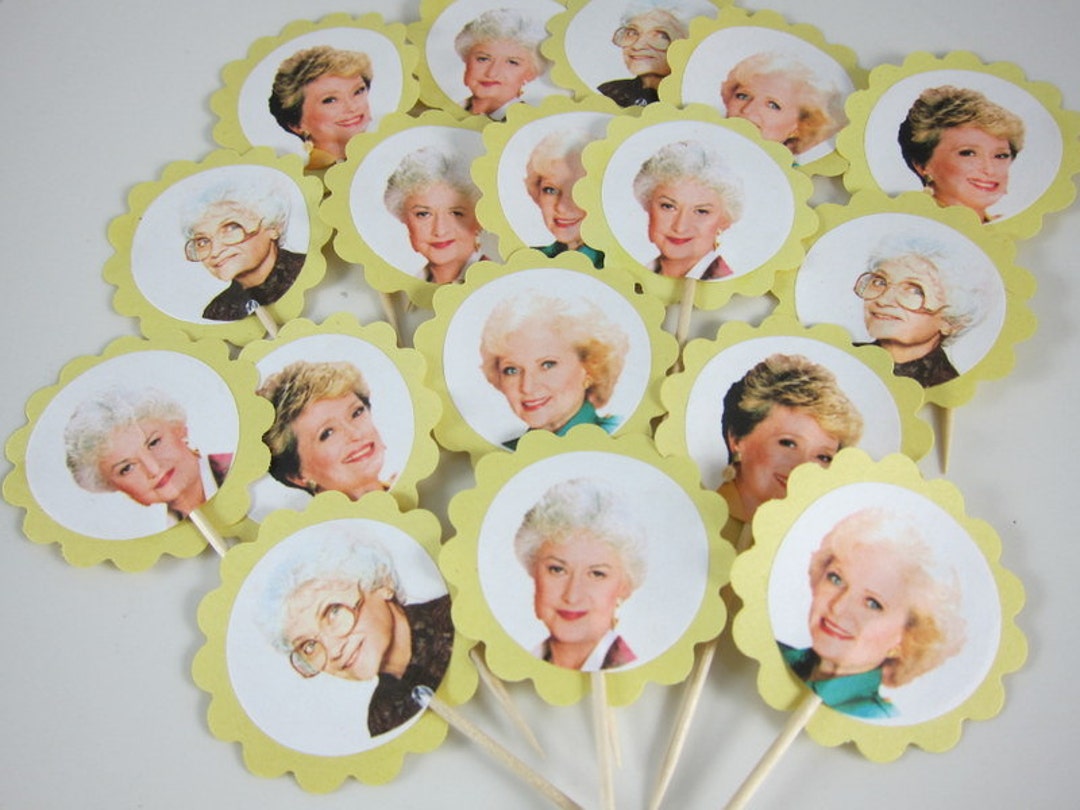 The Golden Girls Cupcake Toppers Golden Girls Birthday Theme Etsy