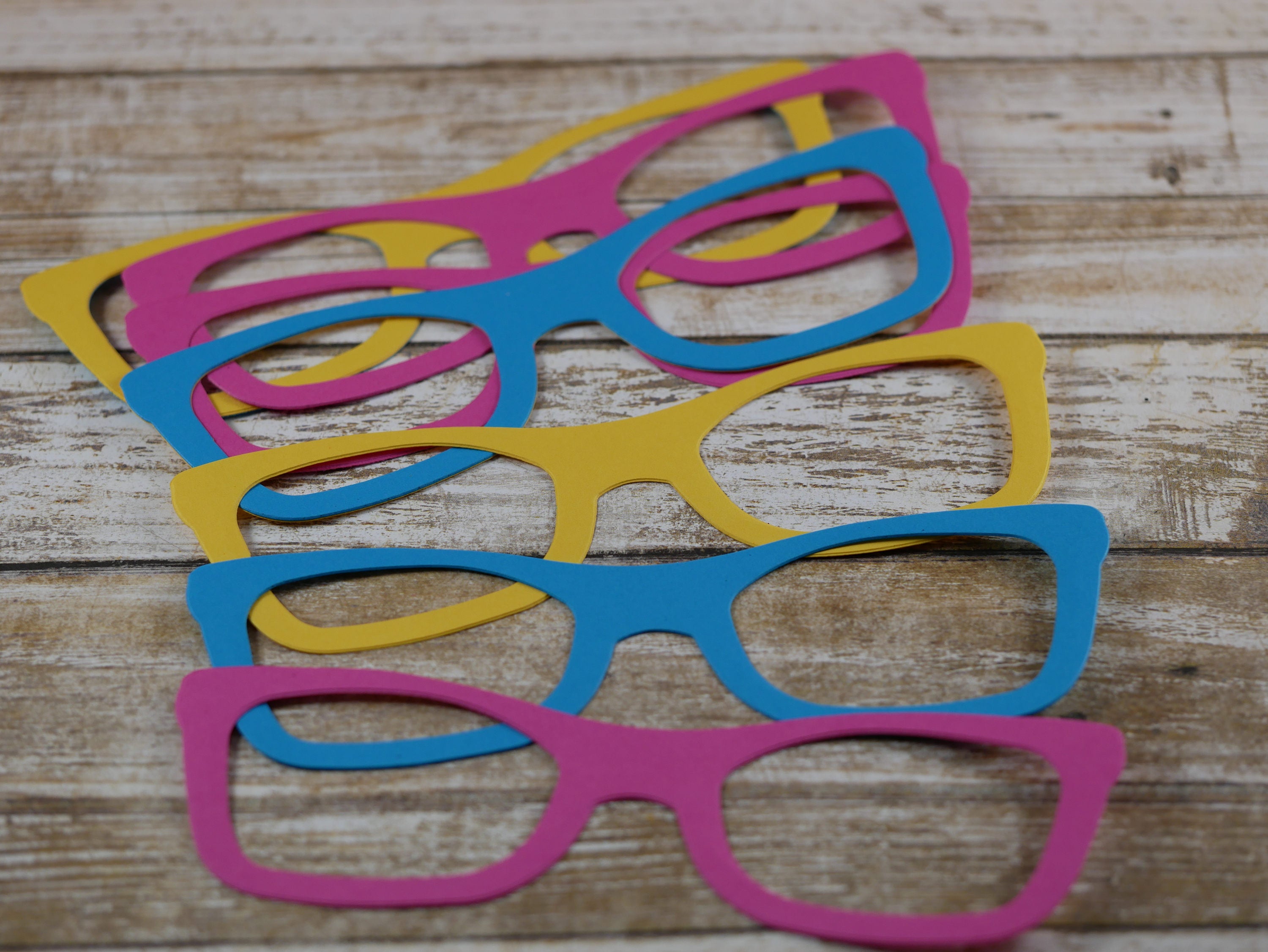 Glasses Die Cut Glasses Photo Booth Props Paper Glasses Etsy