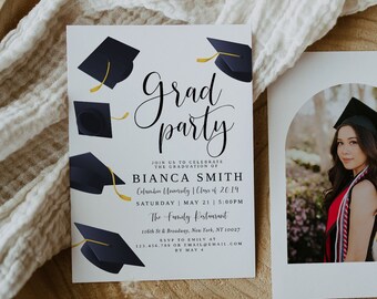 Graduation Invitation Template, INSTANT DOWNLOAD, High school Graduation Invitation, College Graduation Invitation, Graduation Announcement
