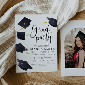 Graduation Cap Invitation - Etsy