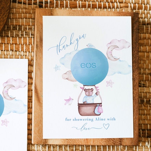 EOS Lip Balm Baby Shower Favors Girl Boy Printable Thank - Etsy