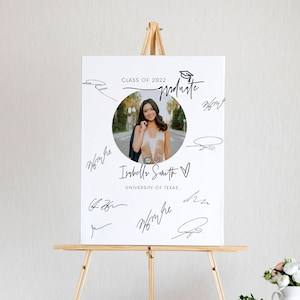 ELLIA | Graduation Signature Board, Modern Graduation Signature Sign, Modern Graduation Party Decor 2022, Modern Graduate Poster, College