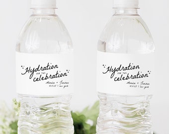 Wedding Water Bottle Label, Printable Wedding Water Bottle Stickers, Minimalist Wedding Sticker, Thank You Water Bottle Labels, Baby Shower