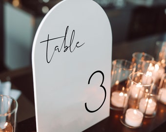 Arch Table Numbers For Wedding, Arched Table Numbers Printable, Minimalist Table Numbers Wedding, Modern Table Numbers Editable DIY