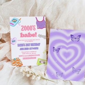 Y2k Birthday Party Invitation, Y2k 2000s Birthday Invitation, Late 90s Invitation, Retro 21st Birthday Invitation Template, 30th Invitation