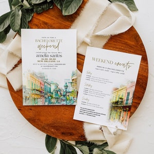 Nola Bachelorette Party, Nola Bachelorette Party Invitation, New Orleans Bachelorette Invitation, Mardi Gras Bachelorette, Bourbon Street