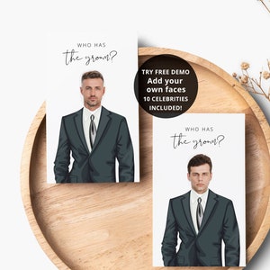 Jeu de douche nuptiale pour le marié, qui a le marié, jeu de douche nuptiale pour célébrités, jeux de douche nuptiale pour célébrités, bricolage instantané moderne, minimaliste