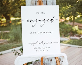 Engagement Welcome Sign, Engagement Party Welcome Sign Template, Custom Engagement Sign, Welcome to Our Engagement Sign Printable