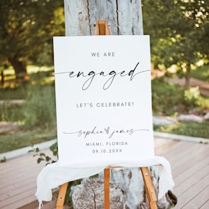 Engagement Welcome Sign, Engagement Party Welcome Sign Template, Custom Engagement Sign, Welcome to Our Engagement Sign Printable
