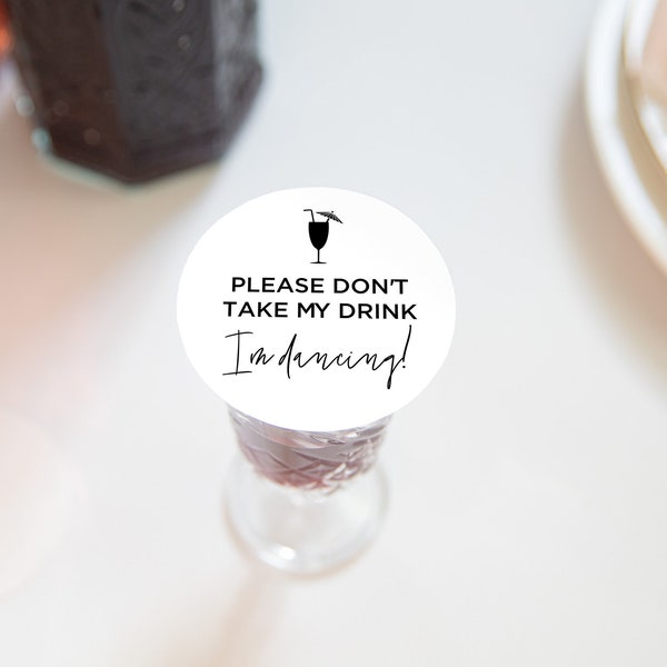 Ellia | Please Dont Take My Drink I'm Dancing, Modern Wedding Coasters Template, Wedding Drink Favours, Please Dont Take My Drink, Templett