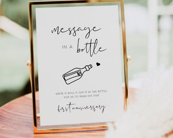 CIARA | Message In A Bottle Sign, Message in a Bottle Bridal Shower, Message In A Bottle Guest Book Sign, Unique Guest Book Ideas,  DIY