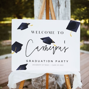 ELLIA | Modern Graduation Welcome Sign, Editable Graduation Poster, Graduation Decorations 2022, Graduation Welcome Sign Template, Grad