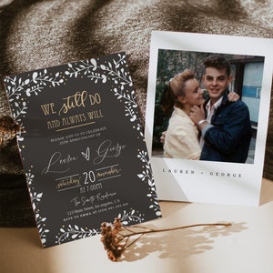 We Still Do Vow Renewal Invitation, Vow Renewal Wedding Invitation, Wedding Anniversary, Anniversary Party Invitation, Renew Vows