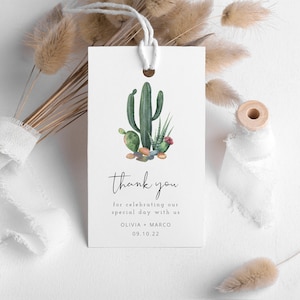Modello etichetta bomboniera cactus, etichetta bomboniera cactus, etichetta regalo cactus, etichetta bomboniera deserto, etichetta bomboniera Boho stampabile fai-da-te