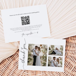 Photo Gallery Wedding Qr Code Card, Wedding Photo Gallery Card, Wedding Photo QR Code, Wedding Insert Card Printable, Editable Wedding Cards