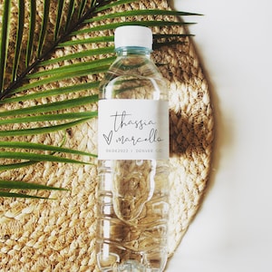 CIARA  Wedding Water Bottle Label Template, Printable, DIY Wedding Label, Personalized Water Bottle, Instant Download, Editable, Digital