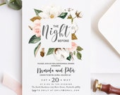 Wedding Rehearsal Dinner Printable, Rehearsal Invitation Template, The Night Before Invitation, Instant Download, Blush, Magnolia, Templett