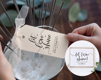 Sparkler Send Off Sign and Tag, Sparkler Sign, Let Love Shine Sign, INSTANT DOWNLOAD, Wedding Sparkler Tags, Sparkler Send Off, Templett