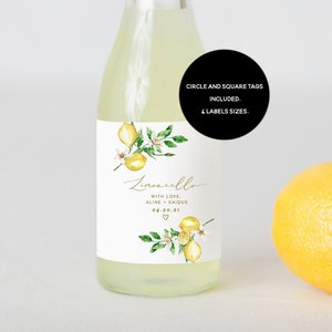 Clementine | Limoncello Bottle Label, Wedding Limoncello bottle, Elegant Wedding Favor, Limoncello Label, Limoncello Tag, Favor Tags